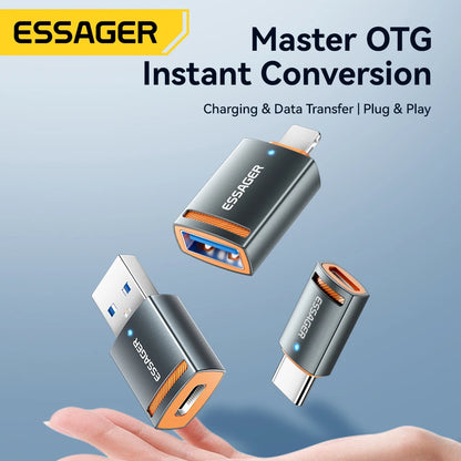 USB3.0 OTG Adapter Type-C USB-A Micro Female to USB Micro Ip Type-C Male Converter for Macbook Xiaomi Iphone OTG Adapter