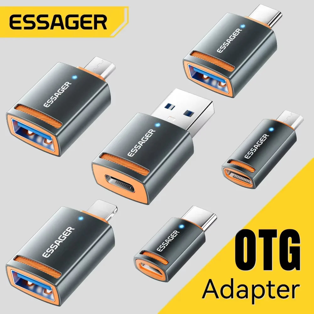 USB3.0 OTG Adapter Type-C USB-A Micro Female to USB Micro Ip Type-C Male Converter for Macbook Xiaomi Iphone OTG Adapter